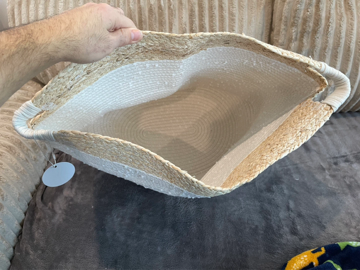 Jute and Cotton Storage Basket - photo 3
