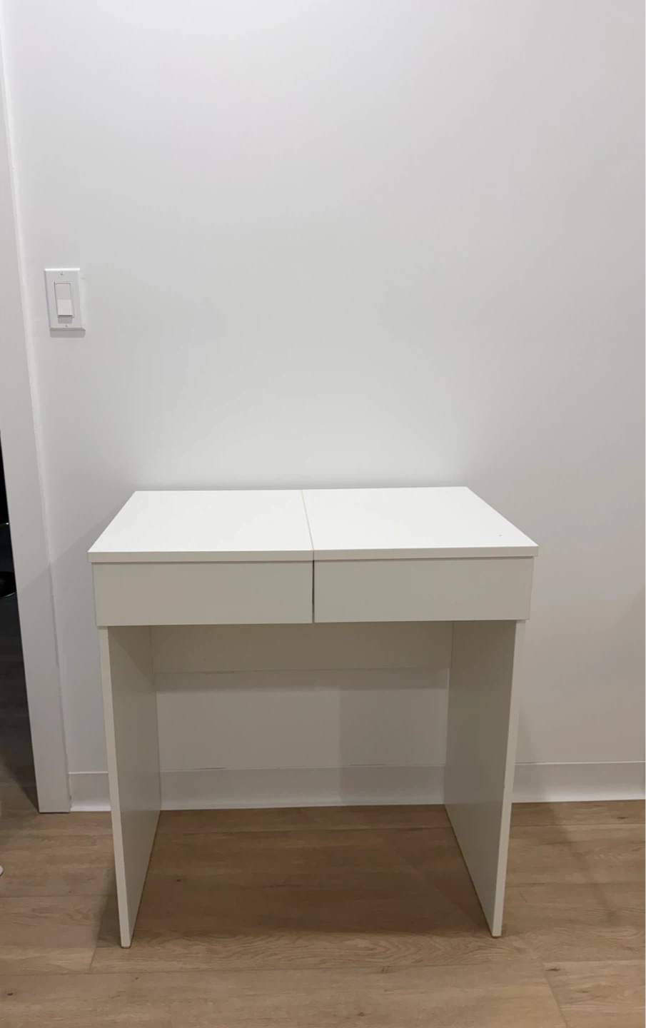 IKEA White Vanity Desk with Mirror and Storage