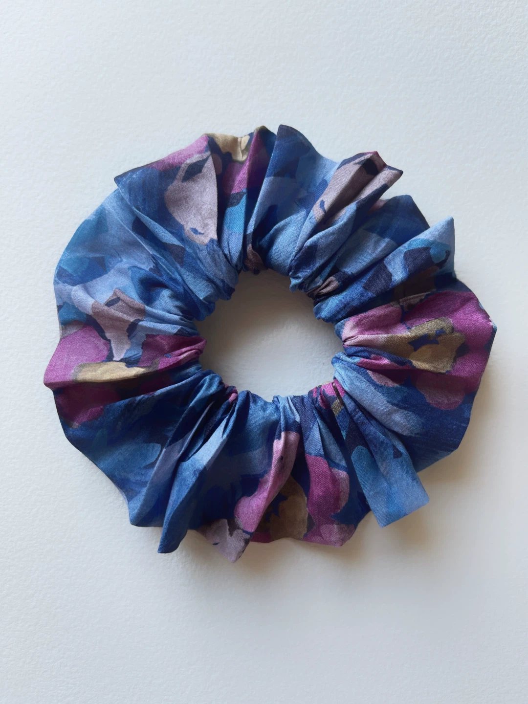 Floral Scrunchie - Blue/Purple