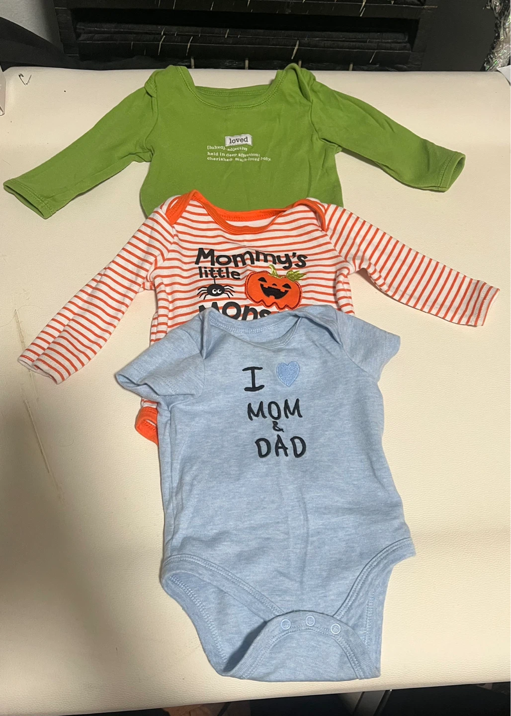 Baby Bodysuits - Loved, Mommy's Little Monster, I Love Mom & Dad