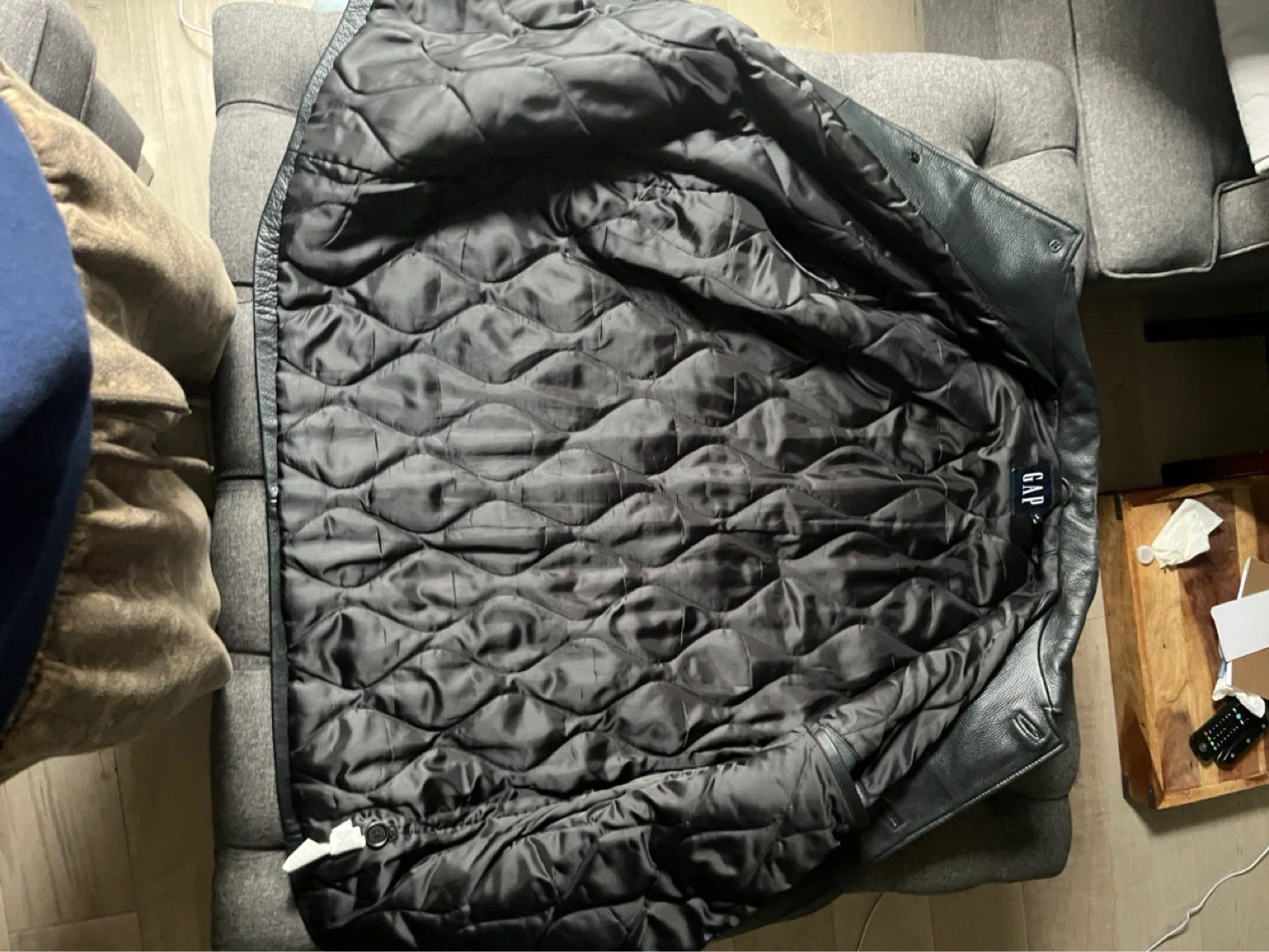 GAP Black Leather Jacket - photo 3