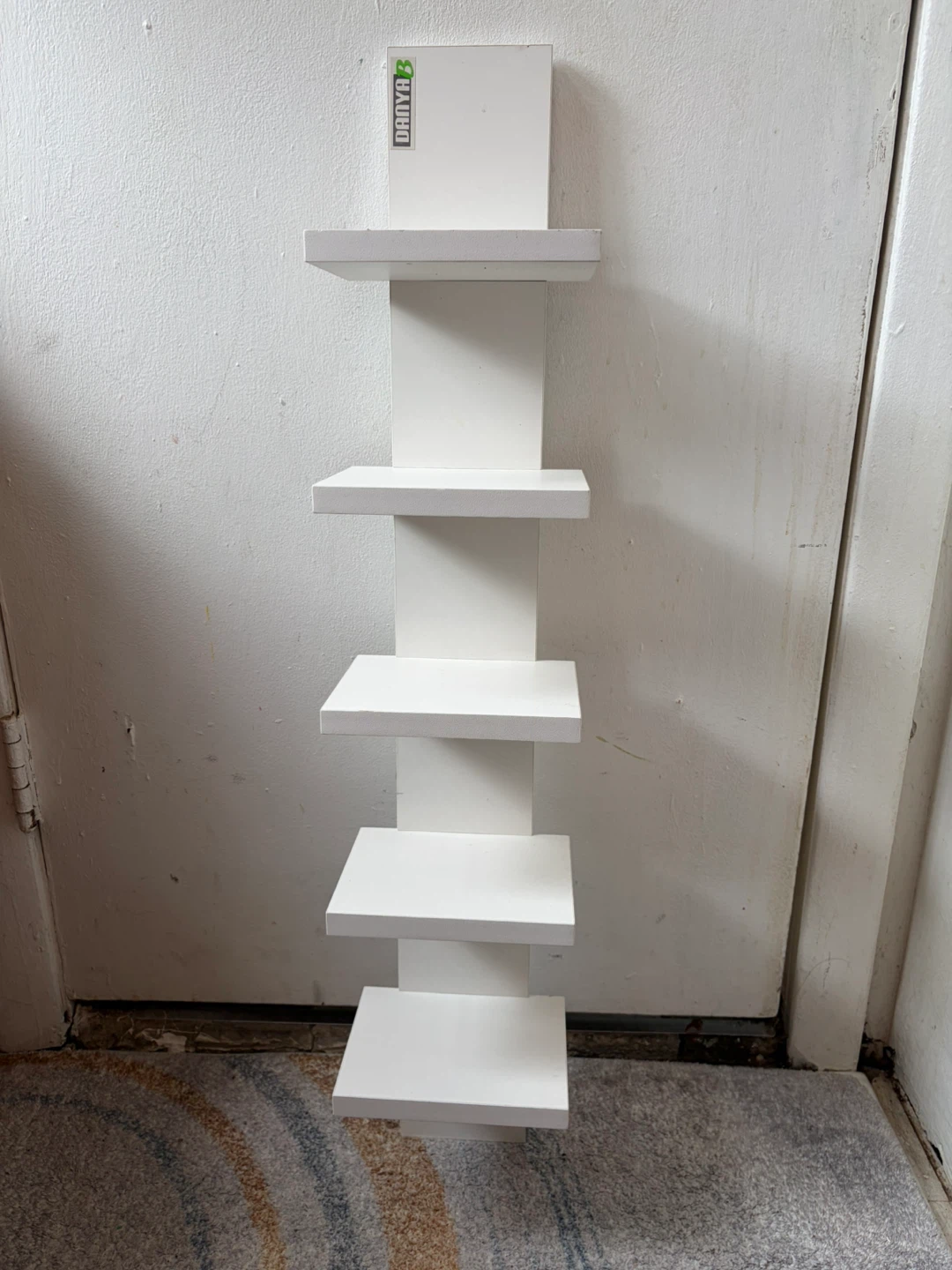 DANYA B White Wall Shelf Floating 5 Tier