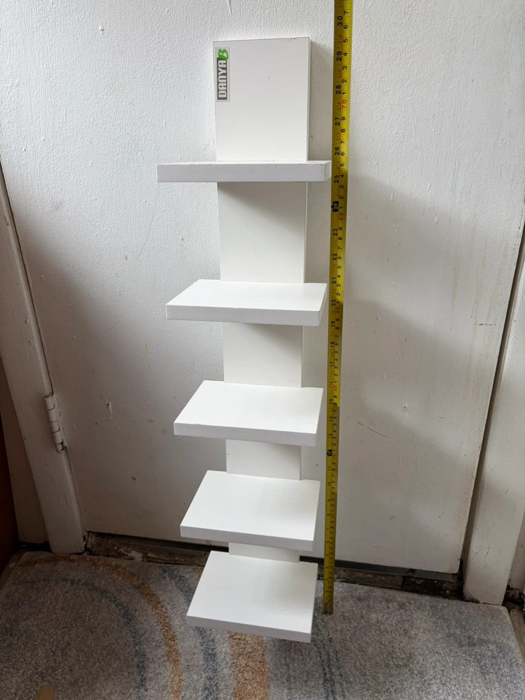 DANYA B White Wall Shelf Floating 5 Tier - photo 2