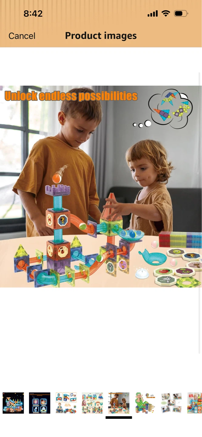 Brand New-Magnetic Building Blocks Ball Run Toy Set - photo 2