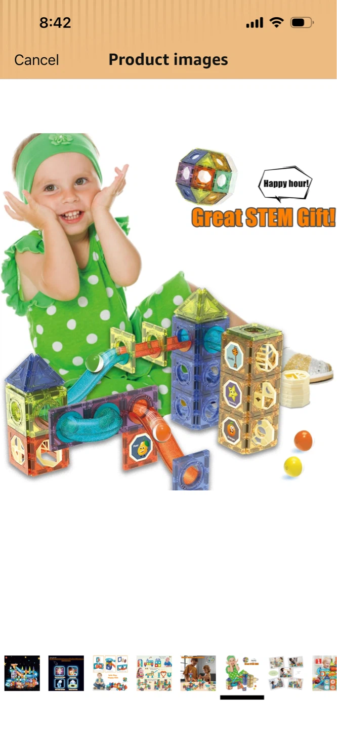 Brand New-Magnetic Building Blocks Ball Run Toy Set - photo 4