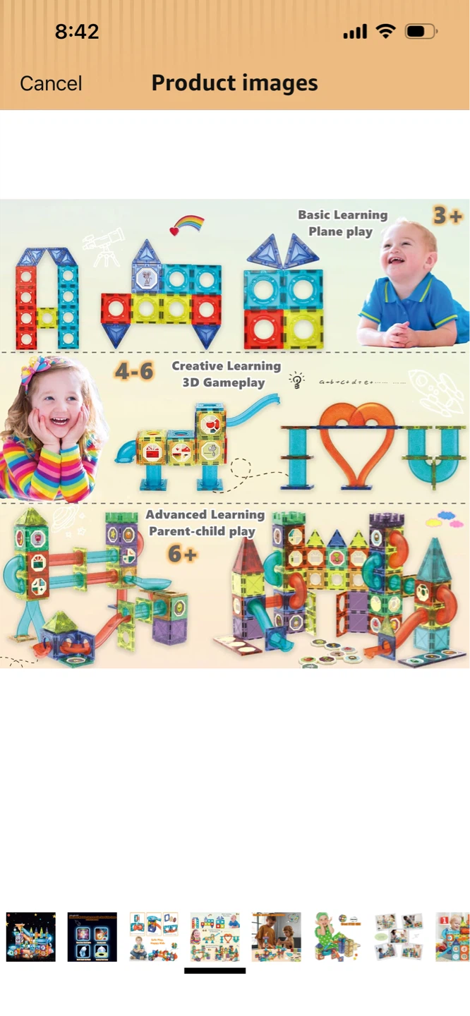 Brand New-Magnetic Building Blocks Ball Run Toy Set - photo 3