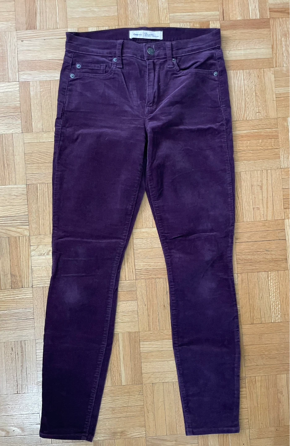 Gap 1969 True Skinny Corduroy Pants Size 27 Purple