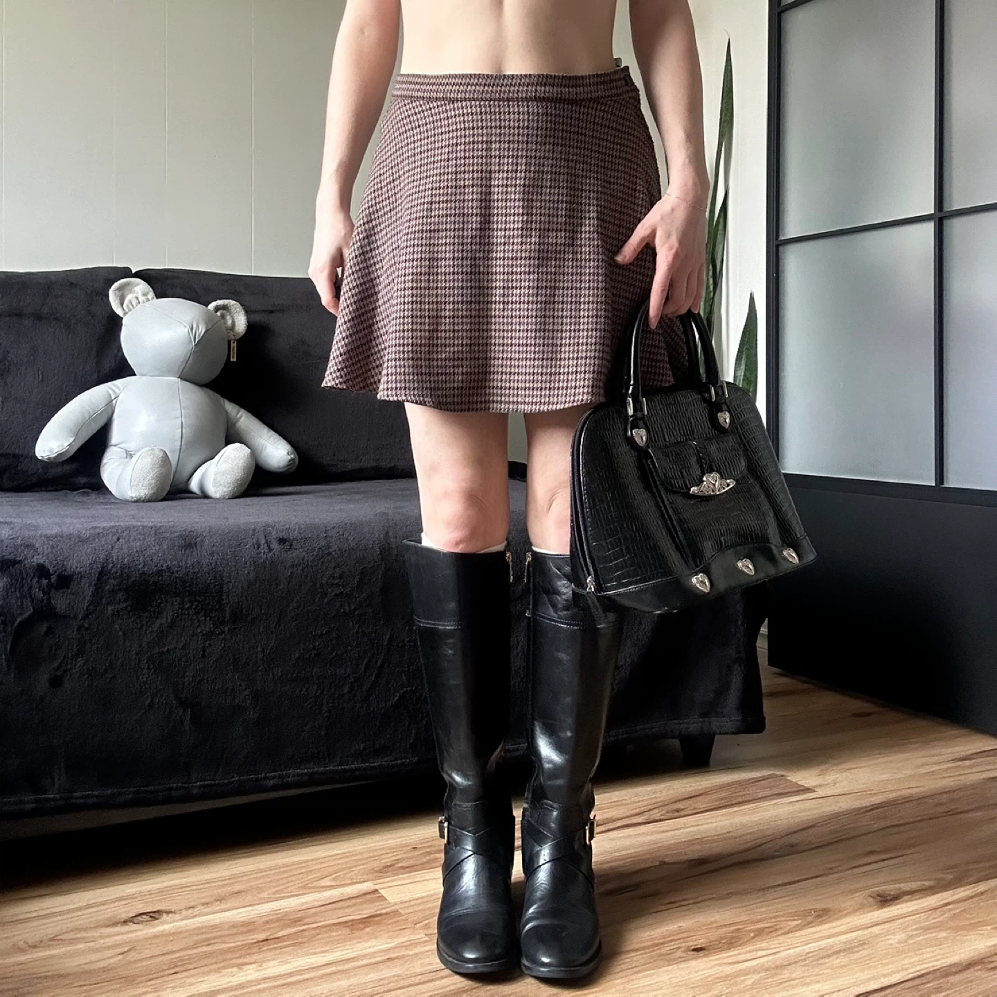 American Apparel Plaid Mini Skirt Size S - photo 5