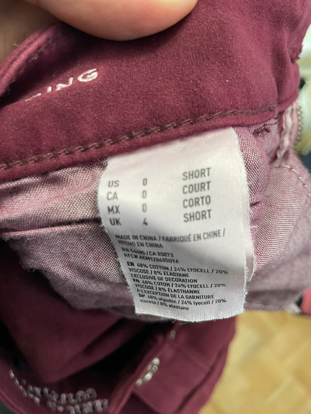 American Eagle Burgundy Skinny Jeans Size 0 Short - photo 2