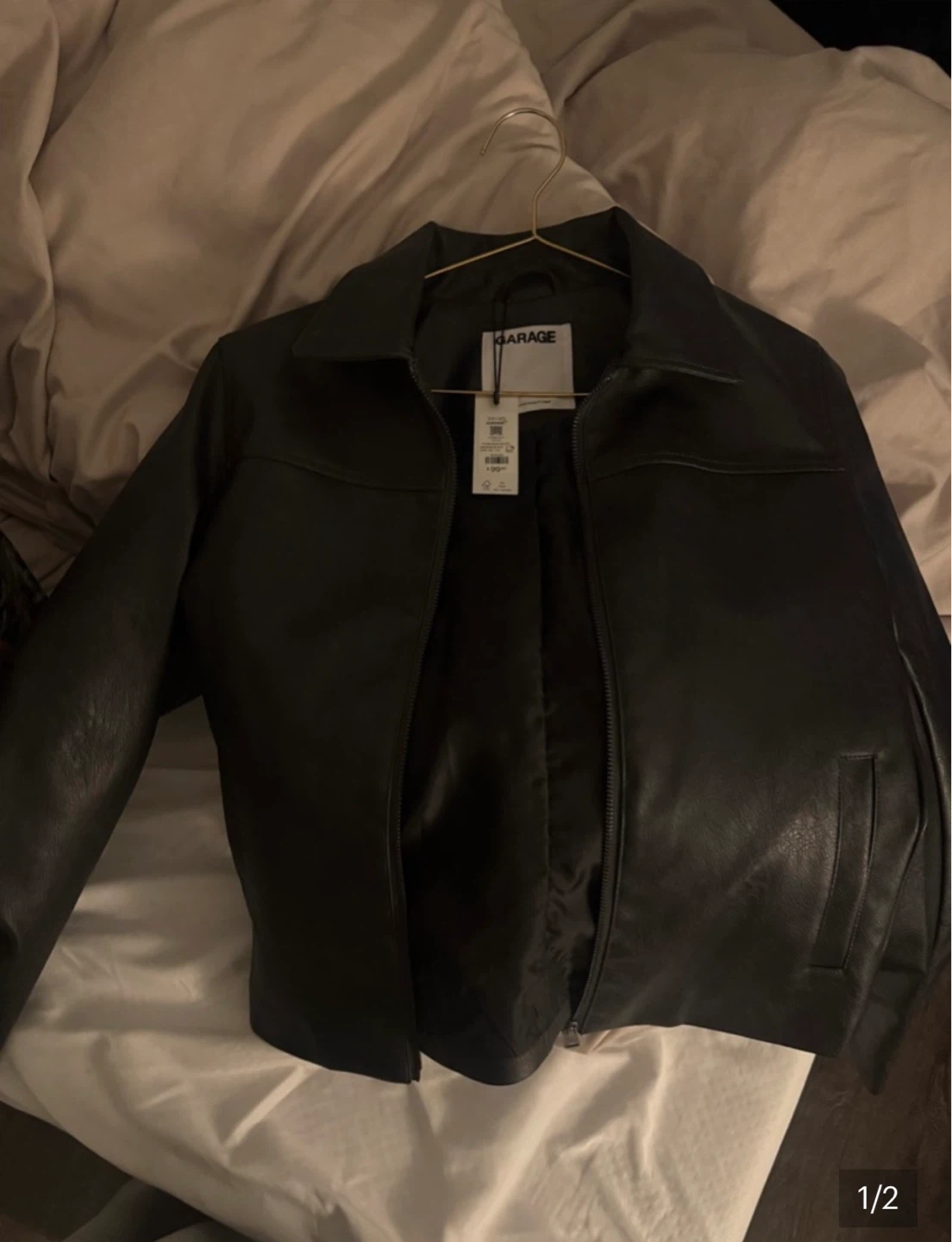 Garage PU Worker Jacket - Black - XS