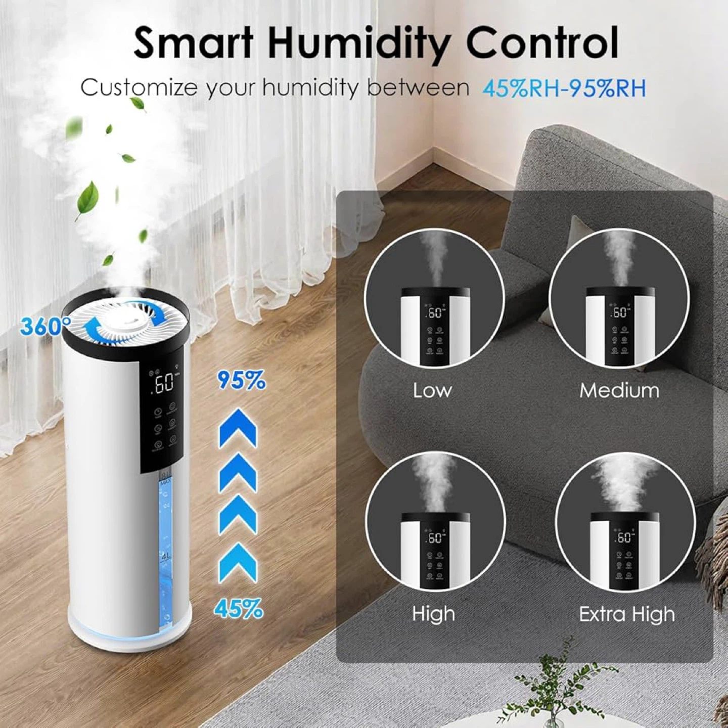 GloryAir HQ-JS902 Smart Humidity Control Humidifier - photo 4