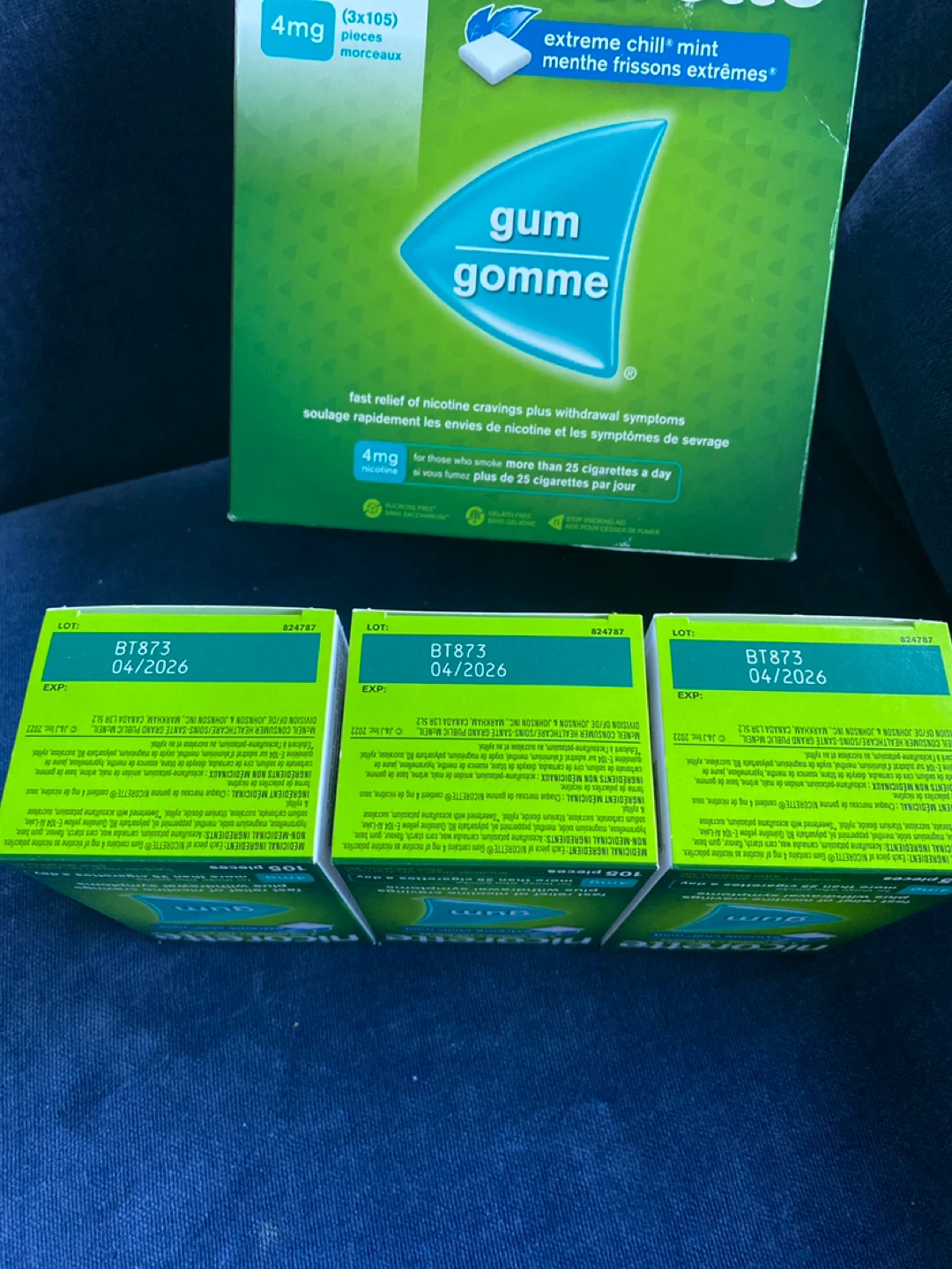 Nicorette 4mg Extreme Chill Mint Gum (3x105 pieces) - photo 2