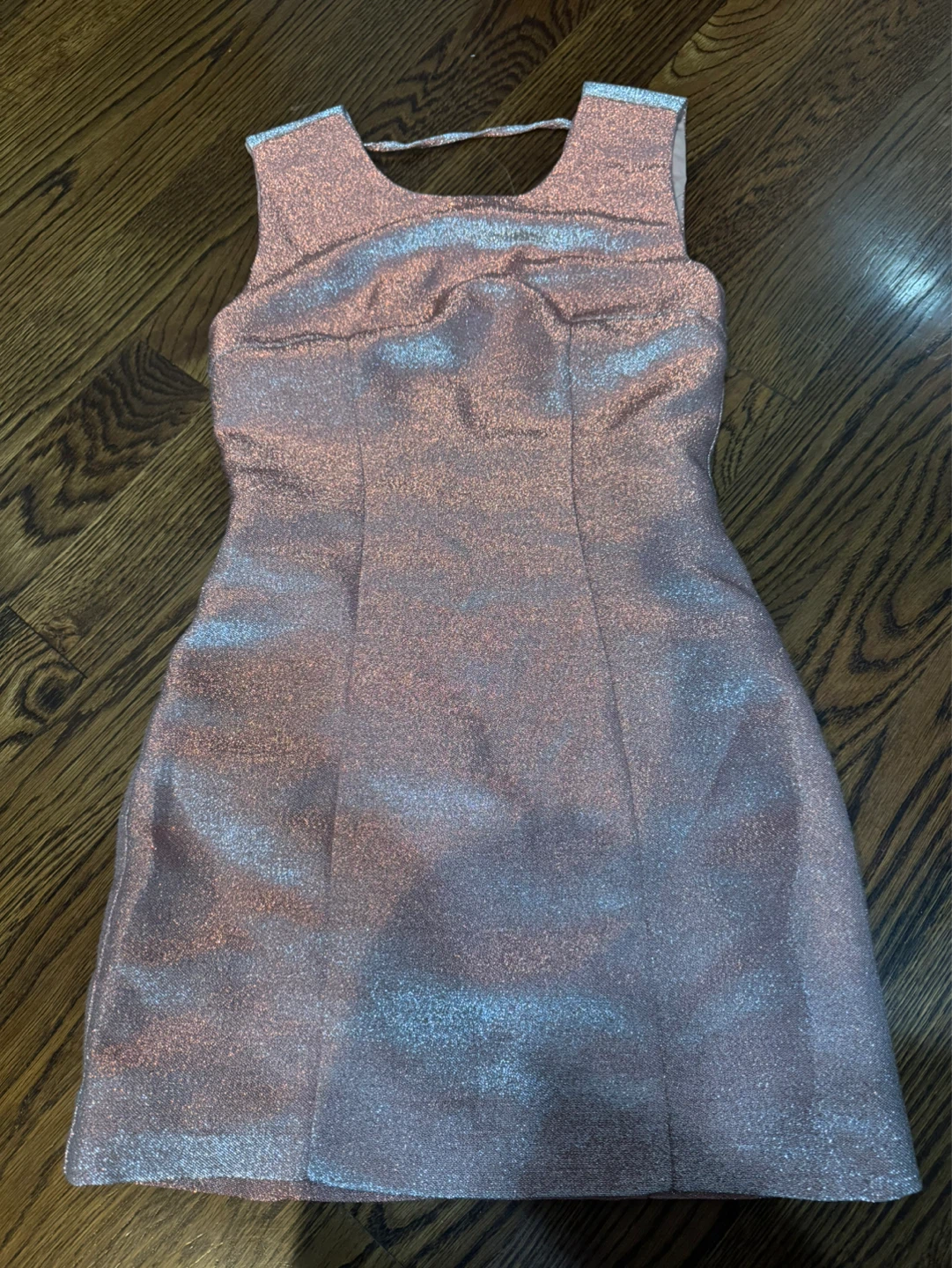 Express Pink Glitter Sleeveless Dress