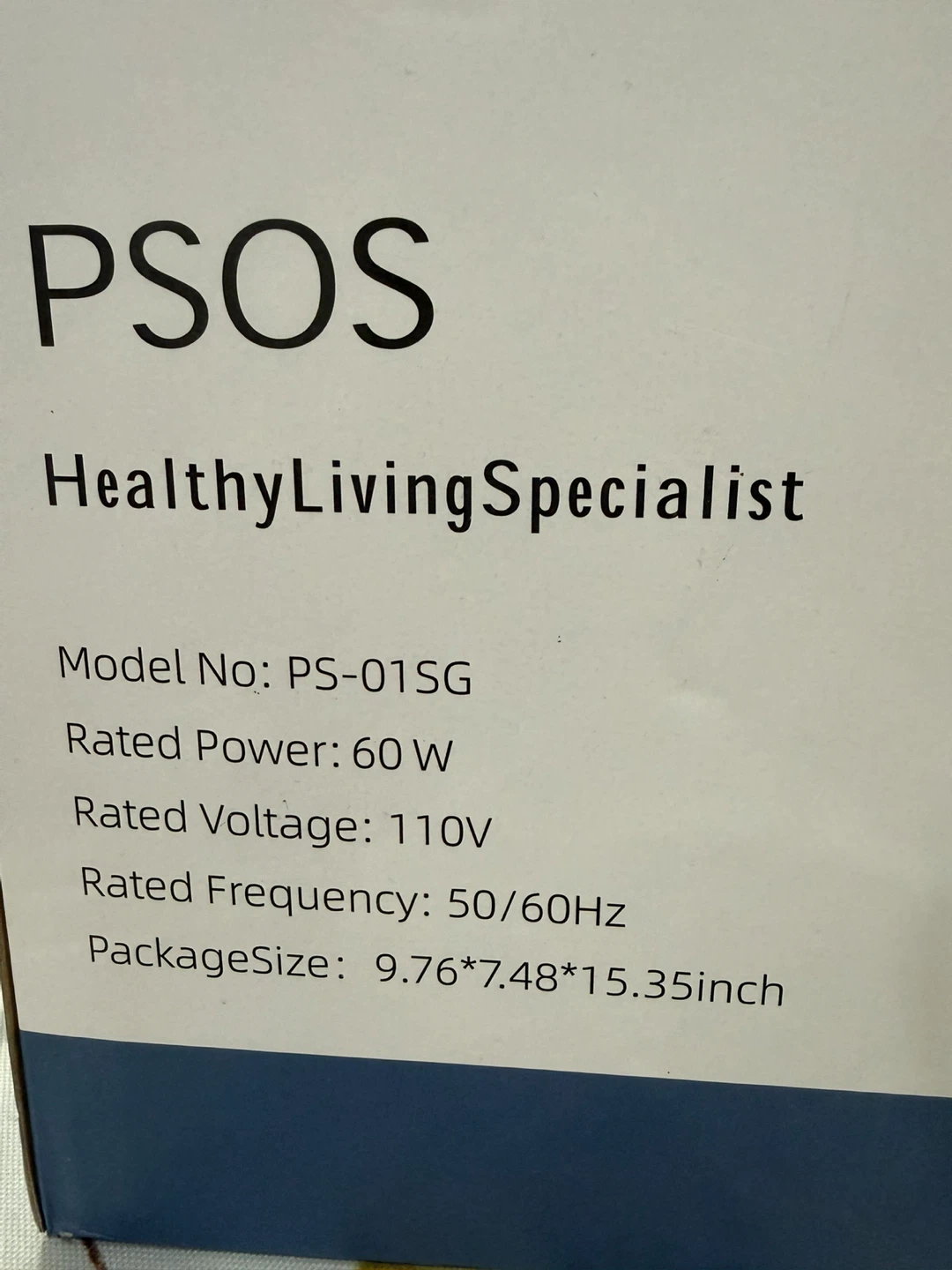PSOS Dehumidifier Model PS-01SG - photo 5