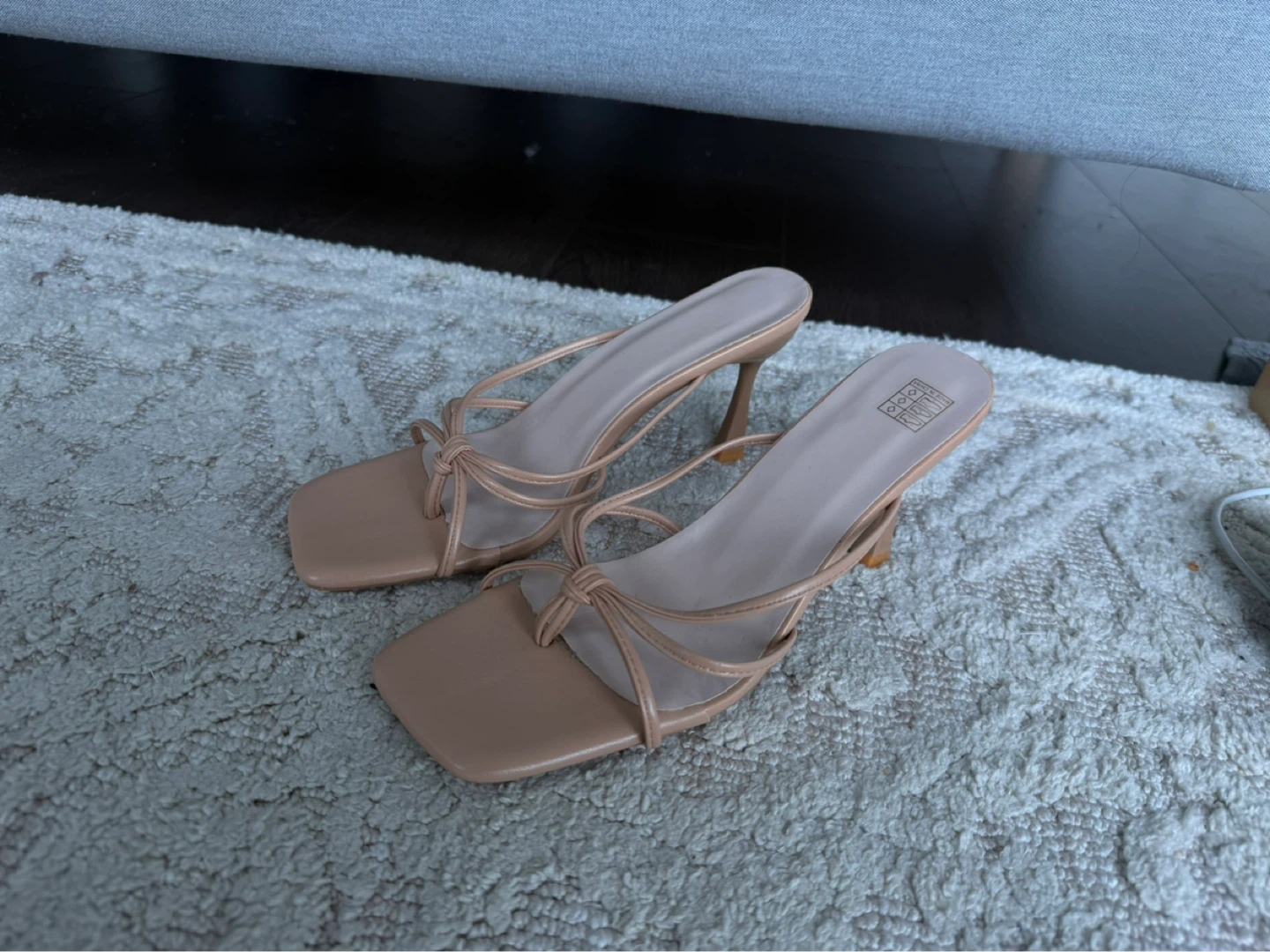 Nude Strappy Heeled Sandals Size 38