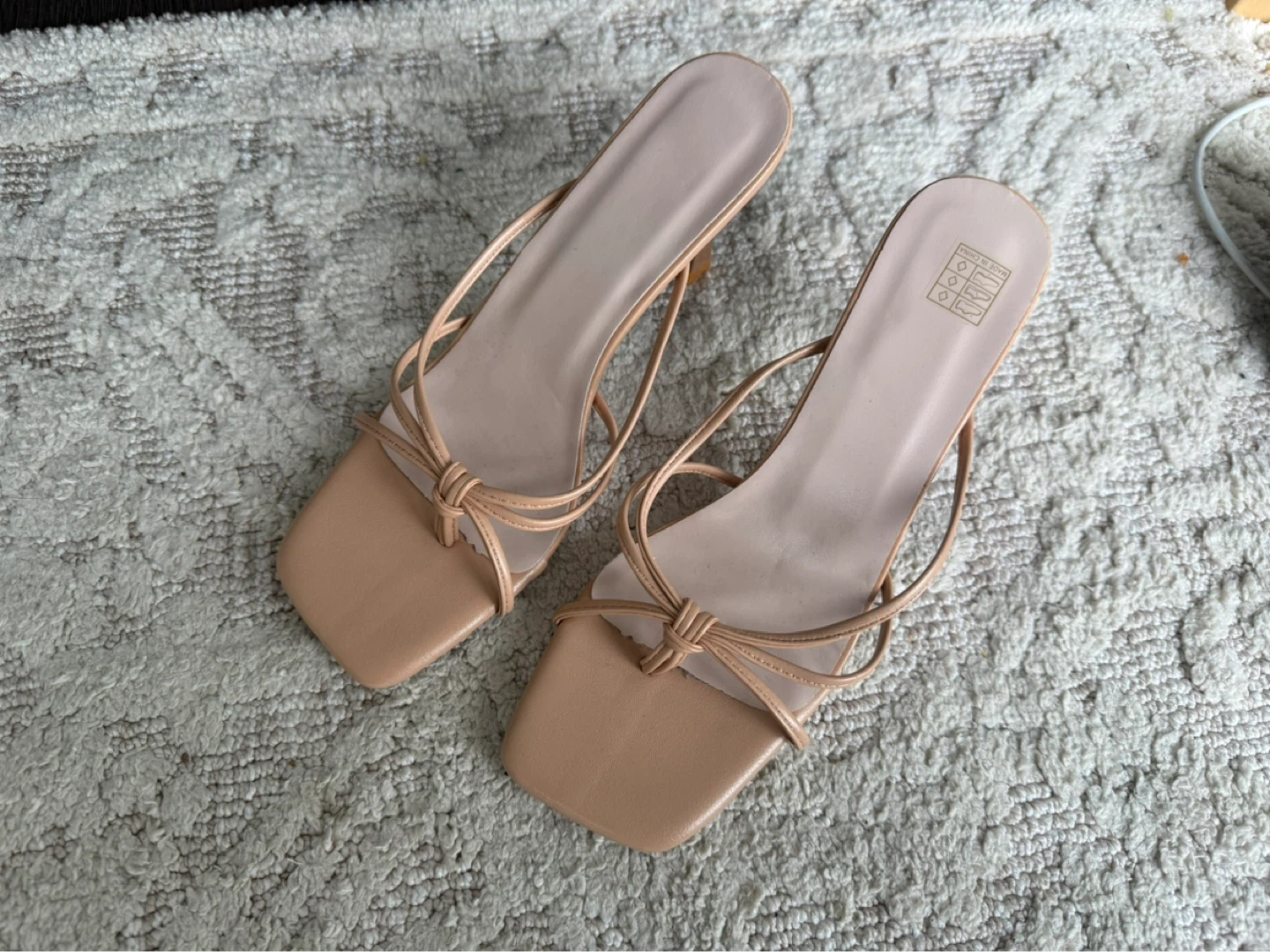 Nude Strappy Heeled Sandals Size 38 - photo 2