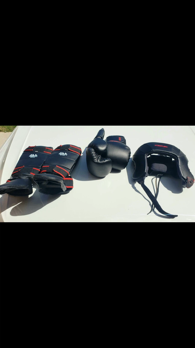Century Martial Arts Gear Set - Headgear, Gloves, Shin Guards