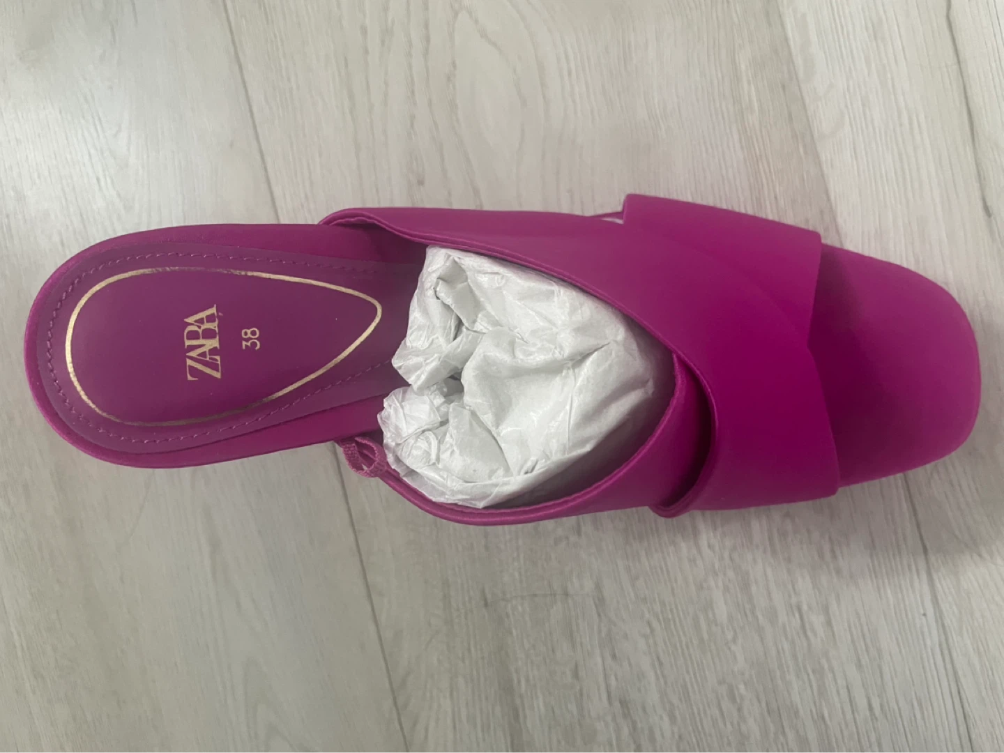 ZARA Fuchsia Platform Mules - Size 38 - photo 2
