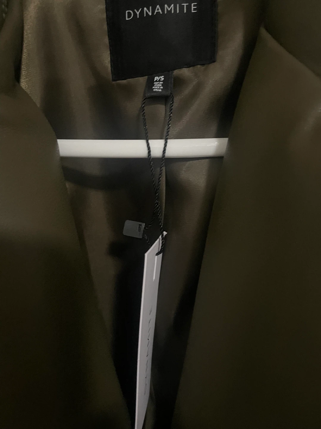 Dynamite Faux Leather Belted Moto Jacket - Tropical Moss - P/S - photo 2