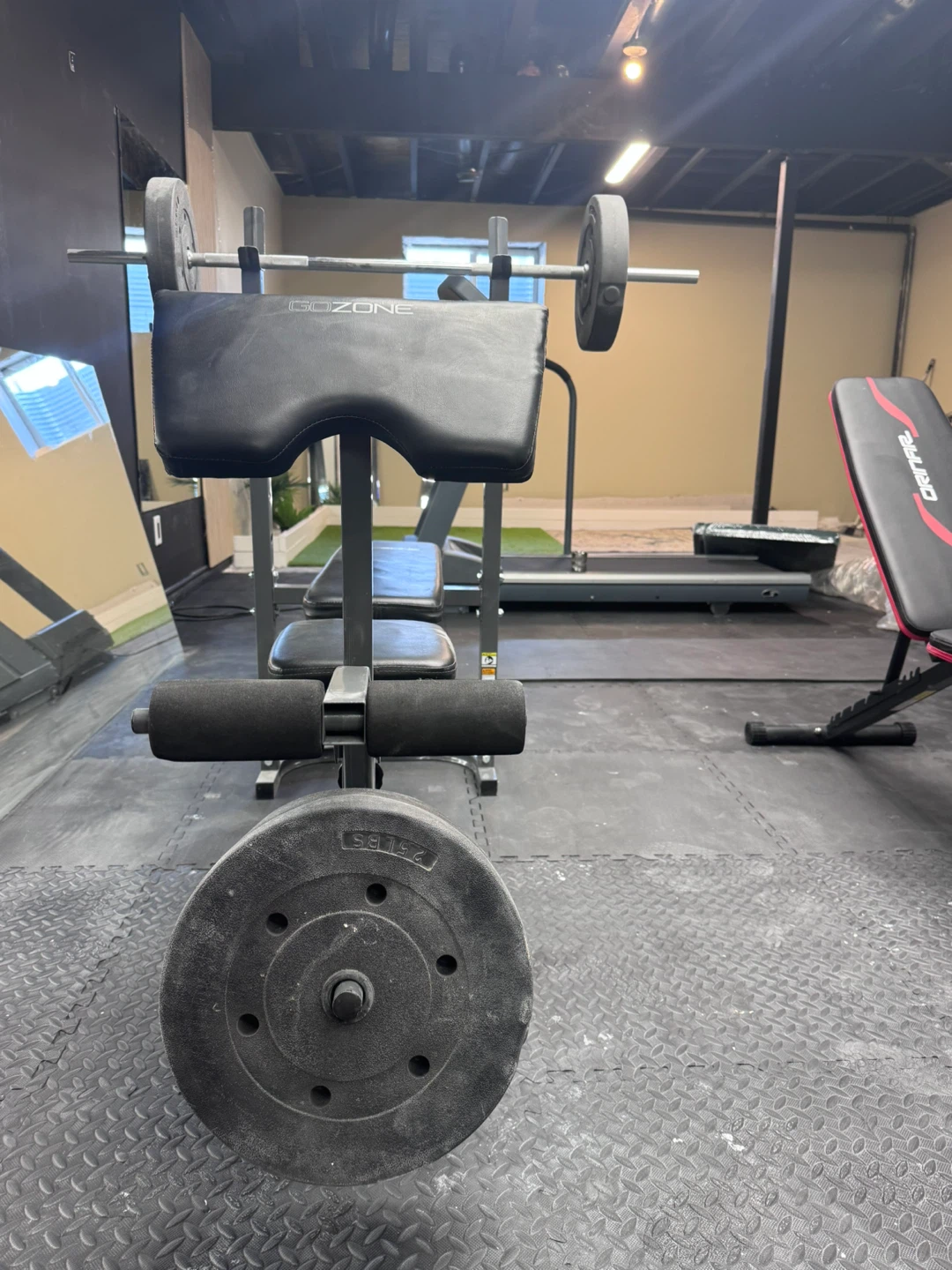 GoZone Weight Bench with Barbell and Weights - photo 2