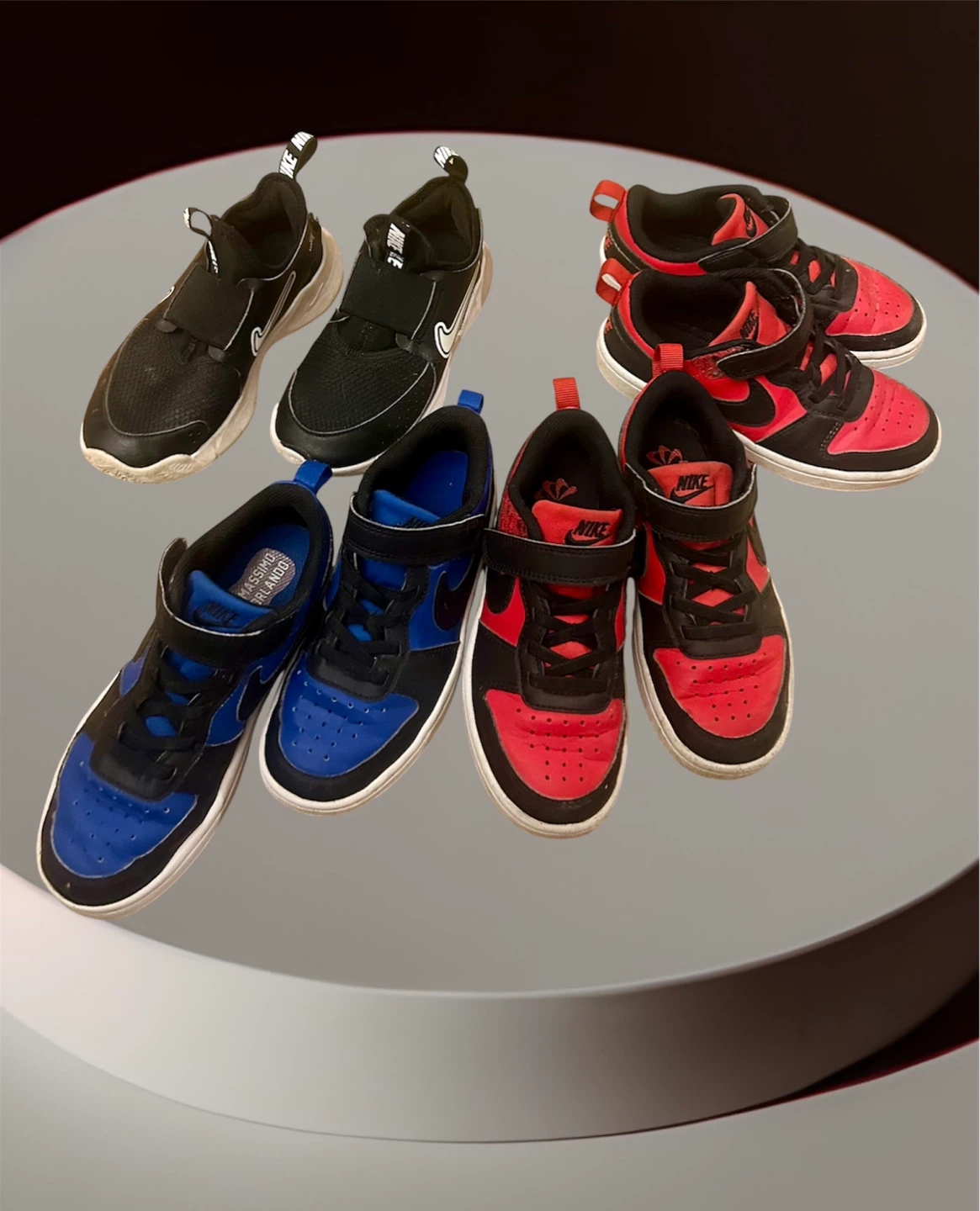 4 Pairs of Nike Kids Sneakers Bundle Size 12C
