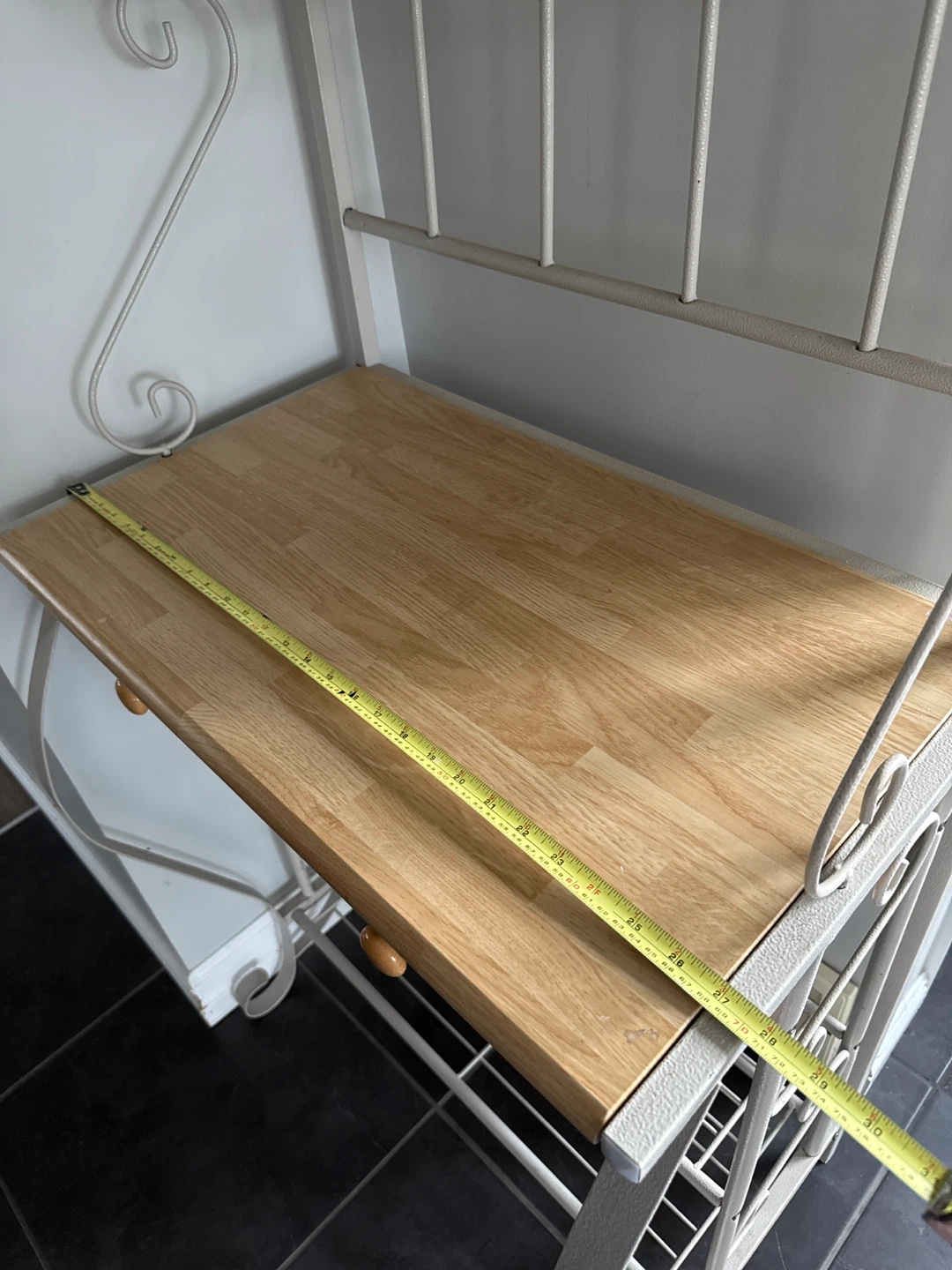 Baker's Rack with Wood Top and Drawers - photo 2
