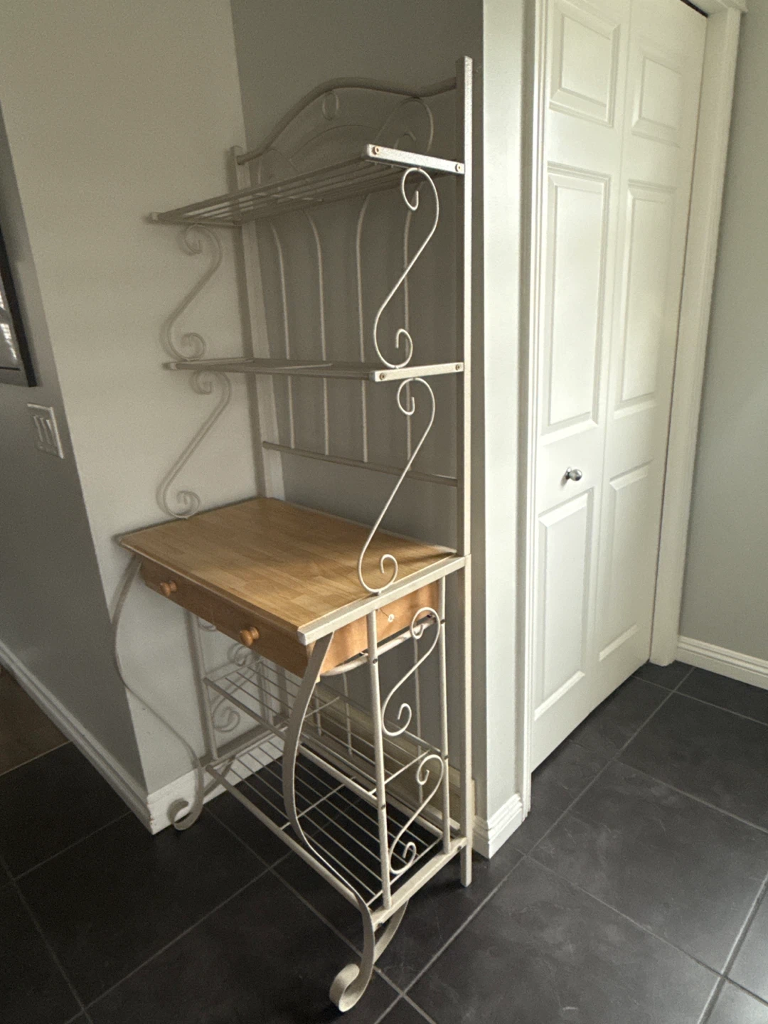 Baker's Rack with Wood Top and Drawers - photo 5
