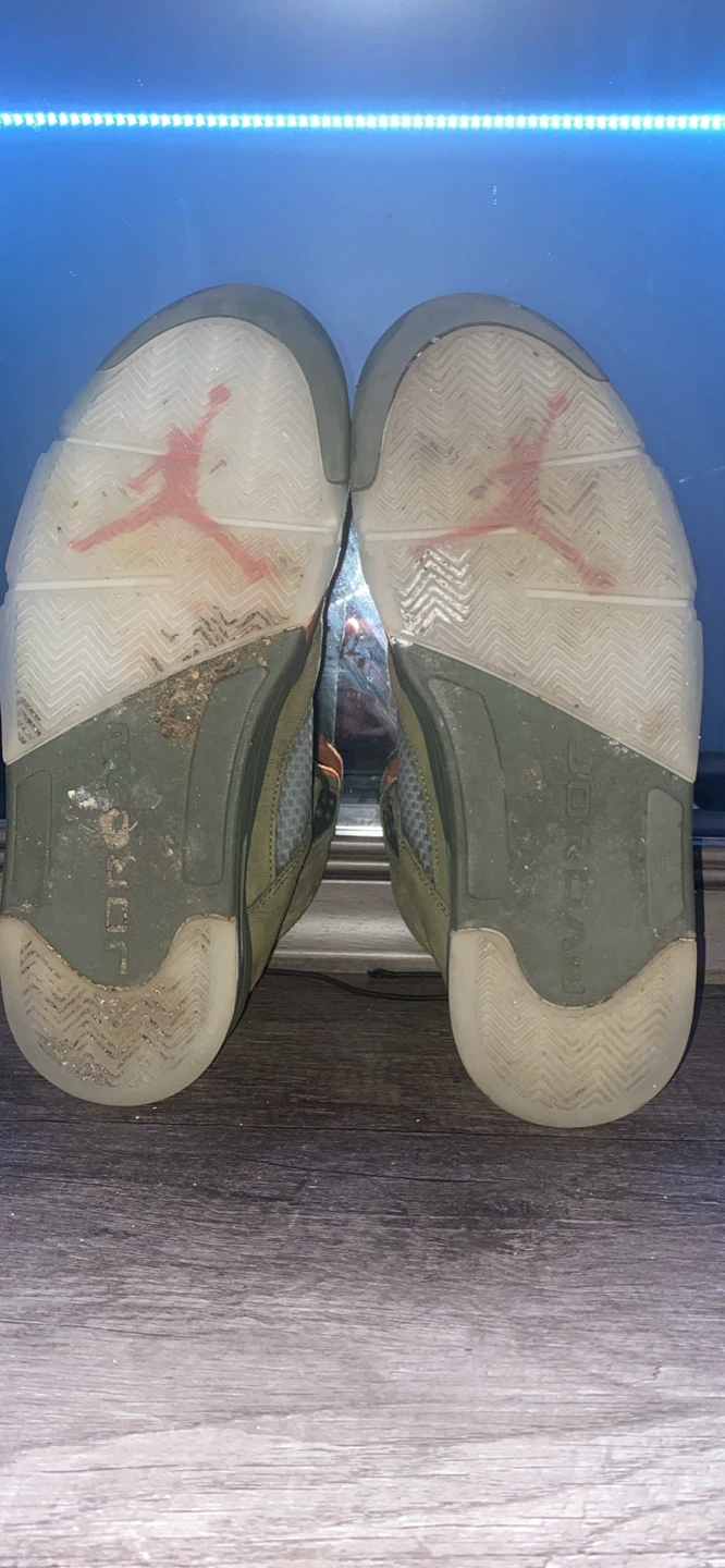 Air Jordan 5 Olive green - photo 3