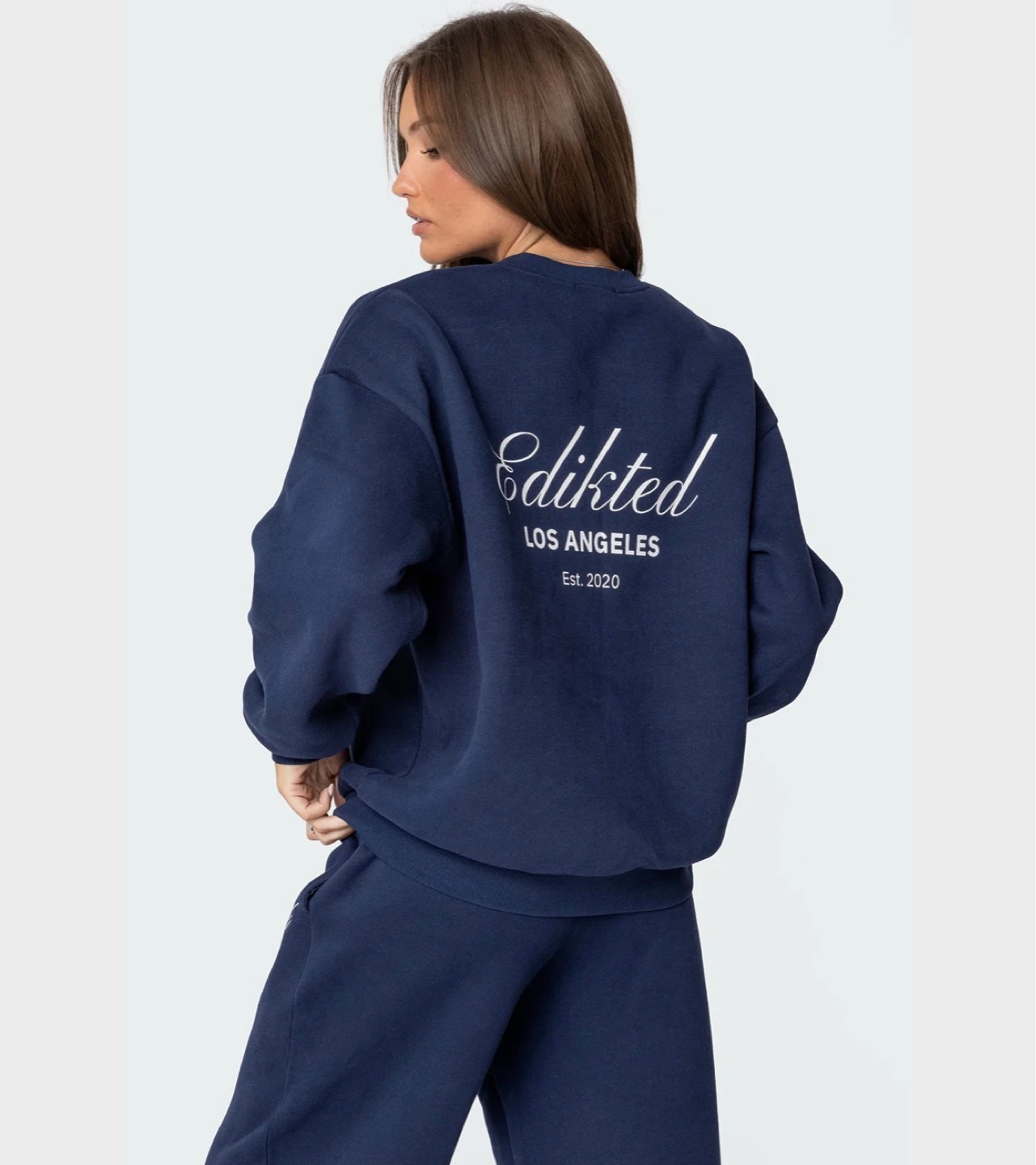 Edikted Navy Blue Sweatshirt