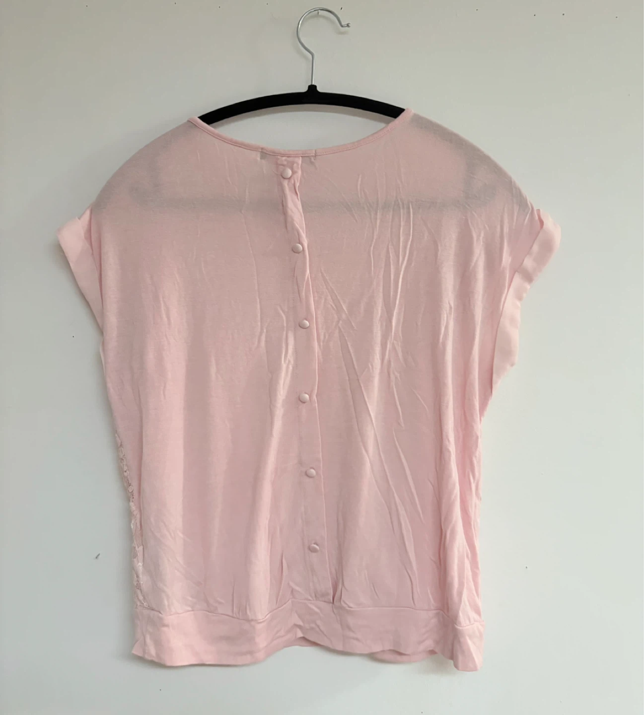 Pink Lace Top with Button Back - photo 2