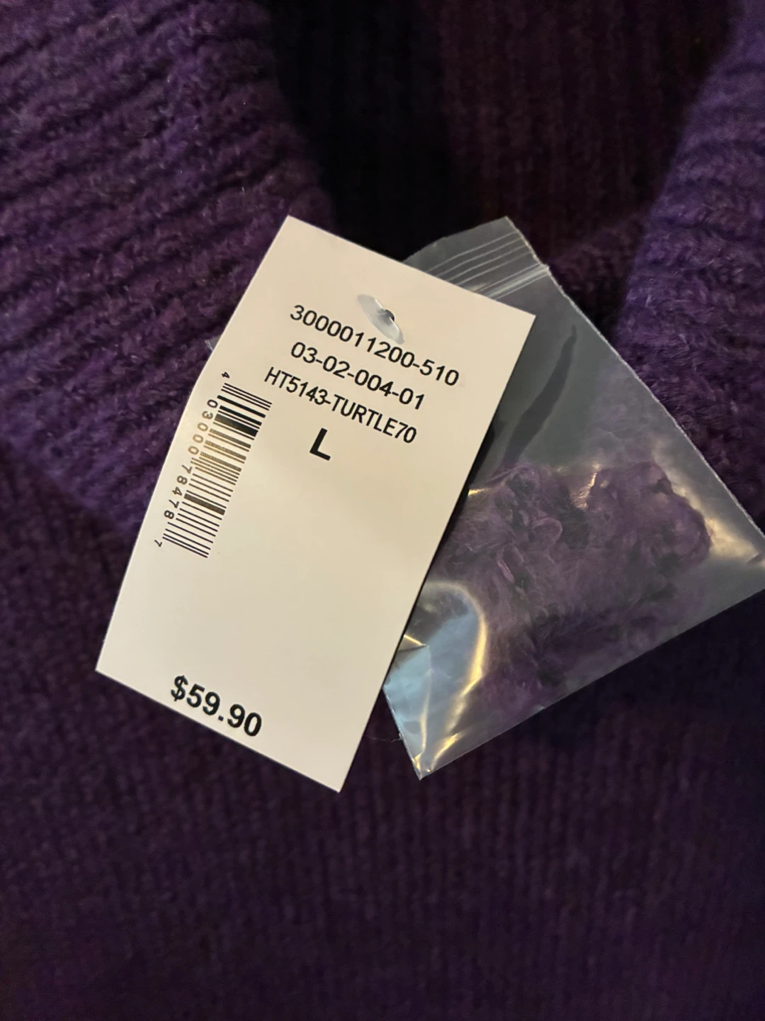 Deep Purple Cowl/Turtle Neck Sweater - photo 2