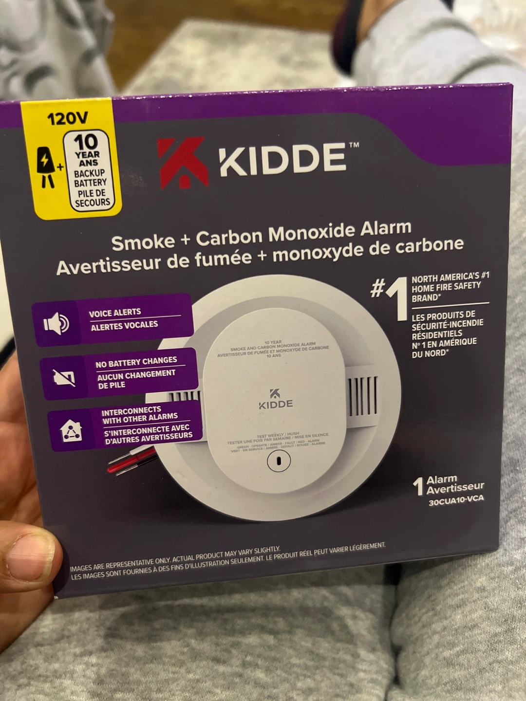 Kidde Smoke + Carbon Monoxide Alarm 30CUA10-VCA