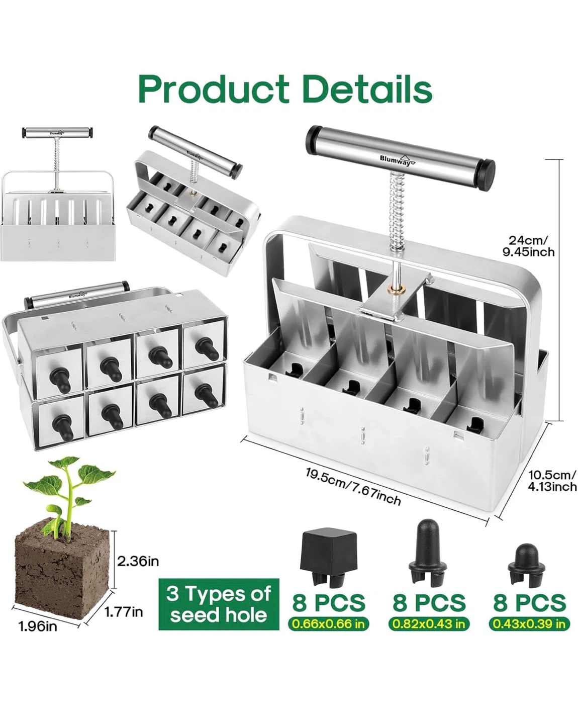 Blumway 8-Piece Soil Block Maker - photo 3