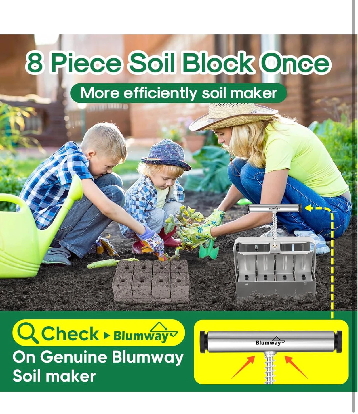 Blumway 8-Piece Soil Block Maker