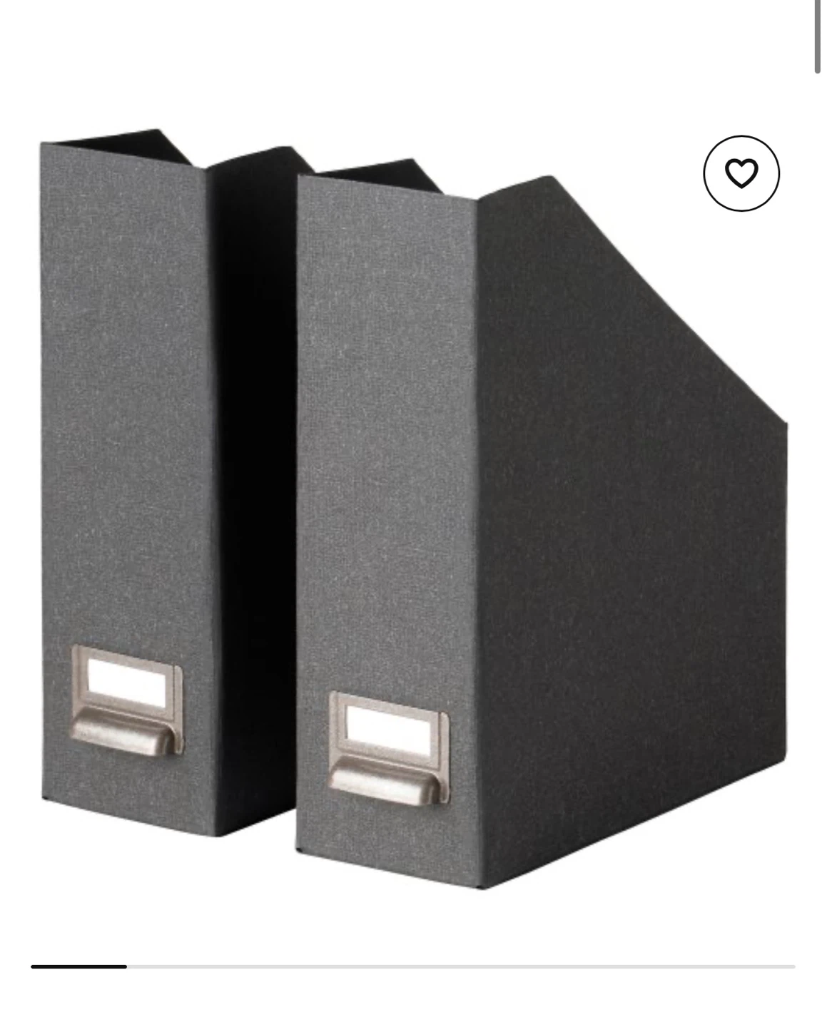 4x IKEA TJOG Magazine Files - Grey