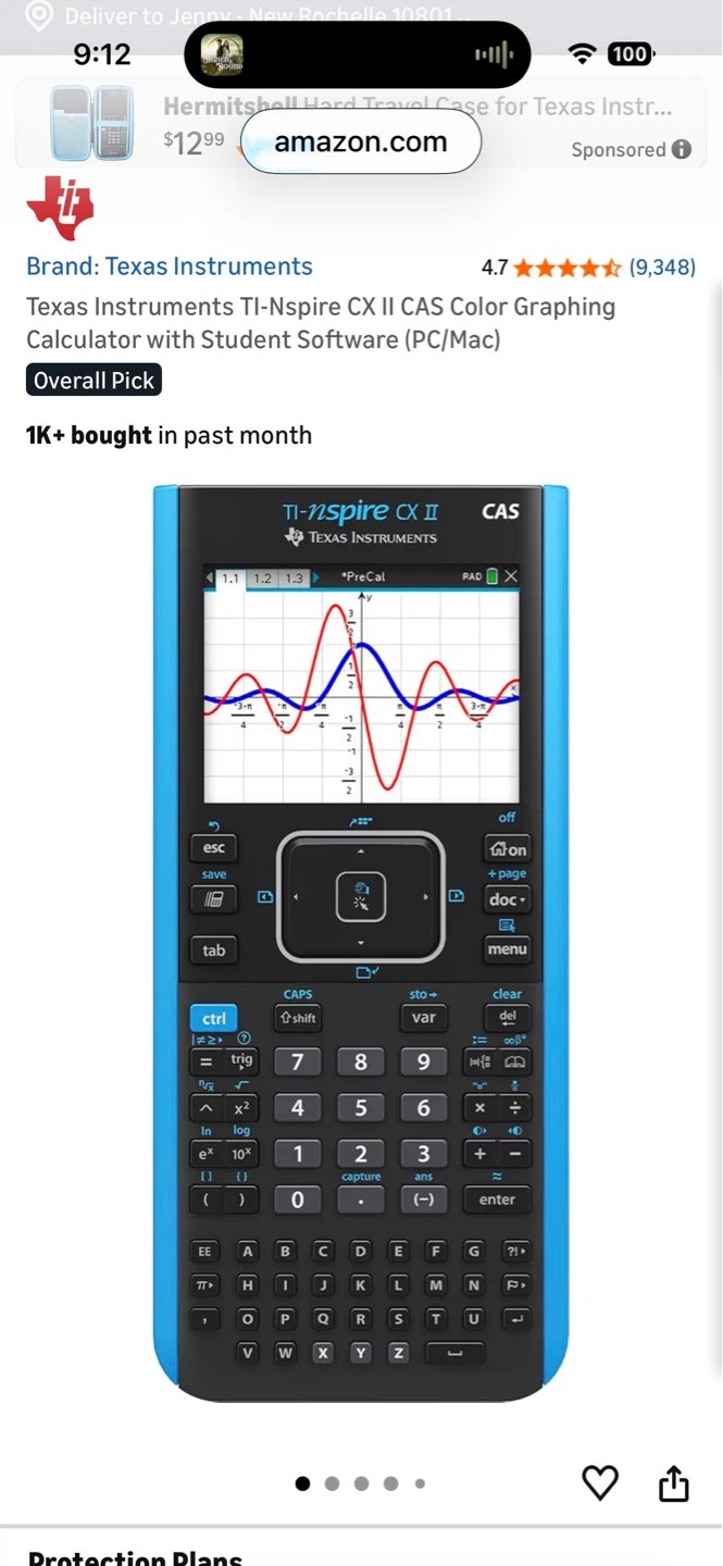 Texas Instruments TI-Nspire CX II CAS Color Graphing Calculator