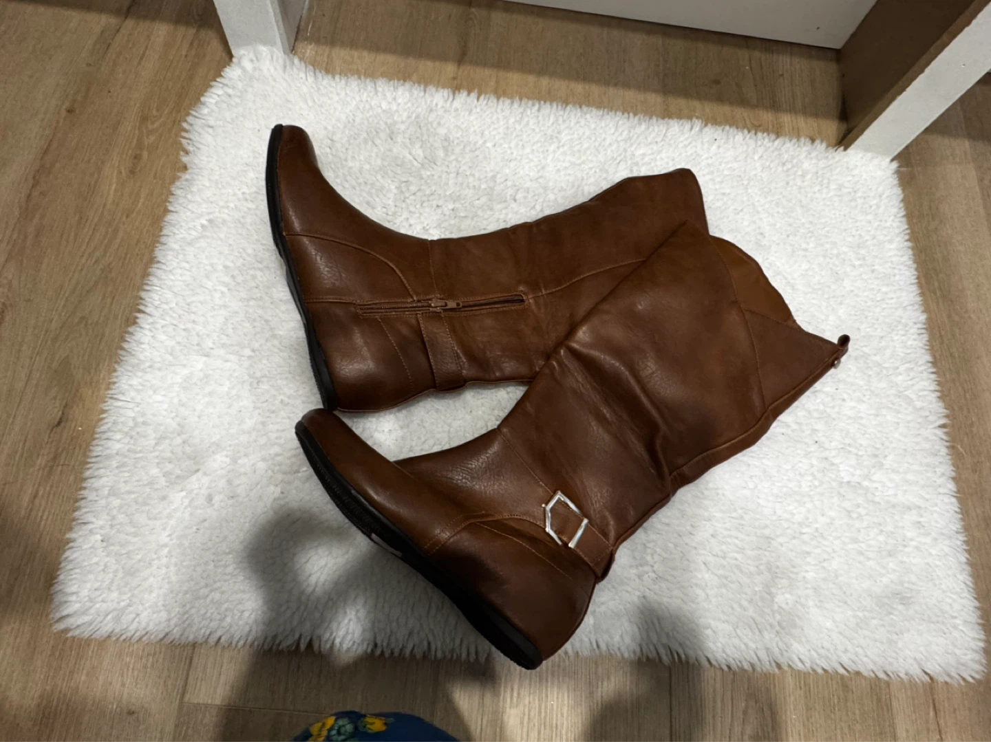 Brown Faux Leather Tall Boots - photo 3