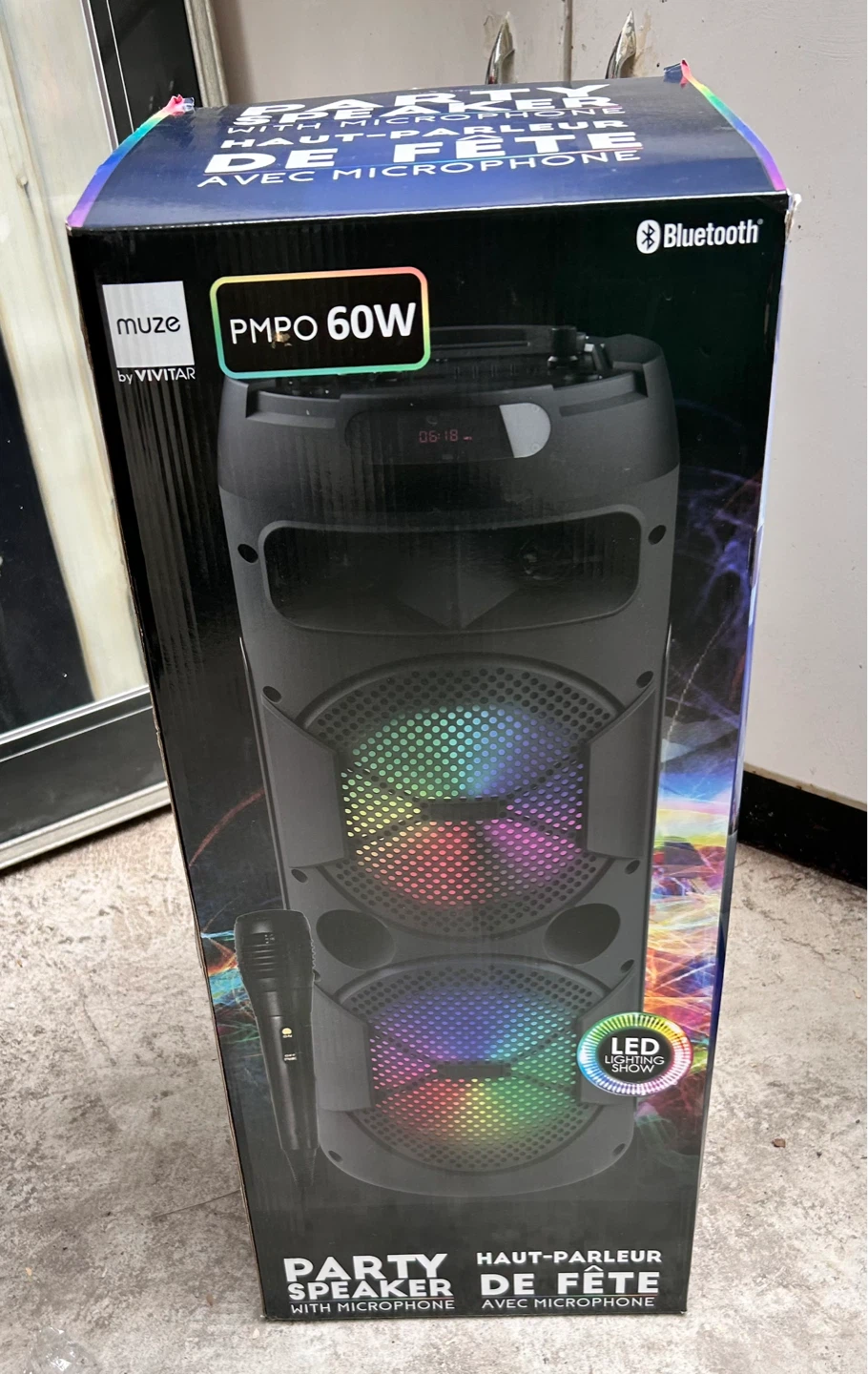 Muze by Vivitar Bluetooth Party Speaker with Microphone