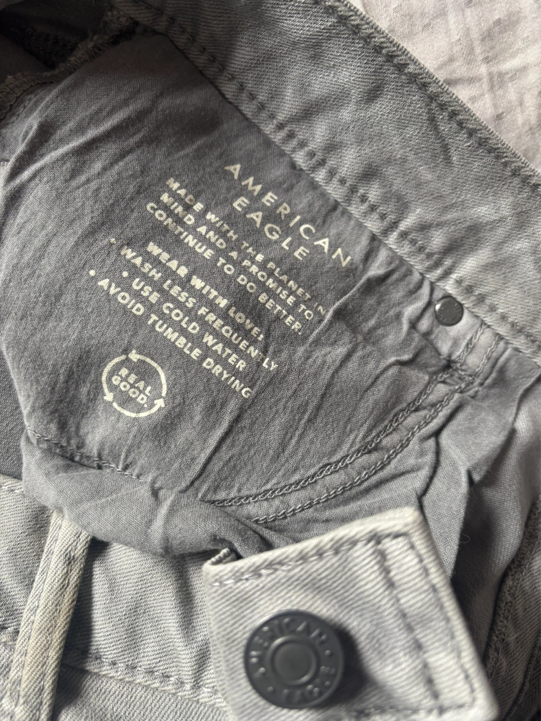 American Eagle Grey Distressed Jeans - 36x32 - photo 3