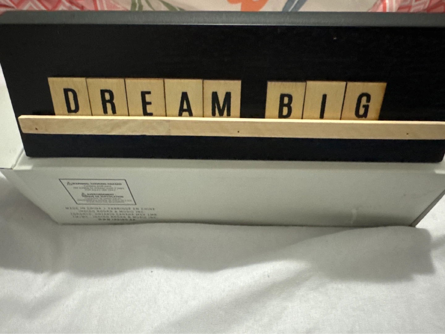 Dream Big Desktop Letter Board with Wooden Tiles - photo 2