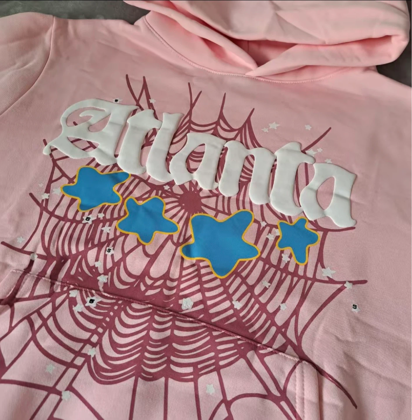 Pink "Atlanta" Spiderweb Hoodie - Size S - photo 2