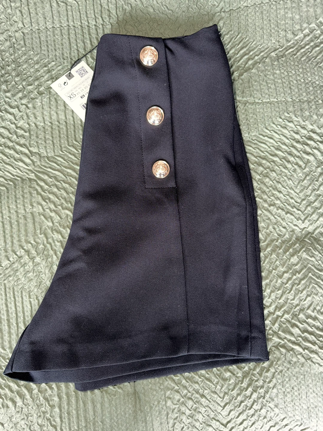 Zara High-Waisted Button Shorts XS - photo 2