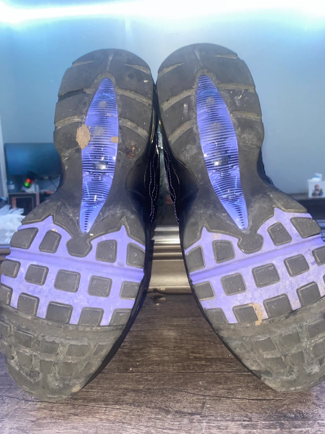 Nike Air Max 95 Black Purple Running Shoes - photo 3