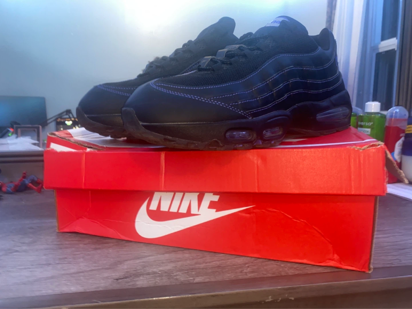 Nike Air Max 95 Black Purple Running Shoes - photo 4