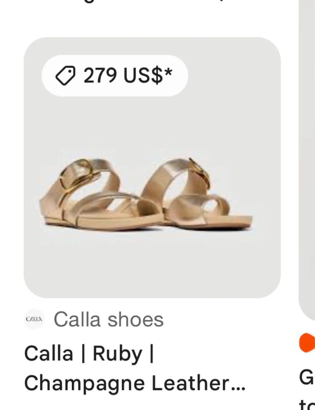 Kids Calla Ruby Champagne Sandals - photo 3