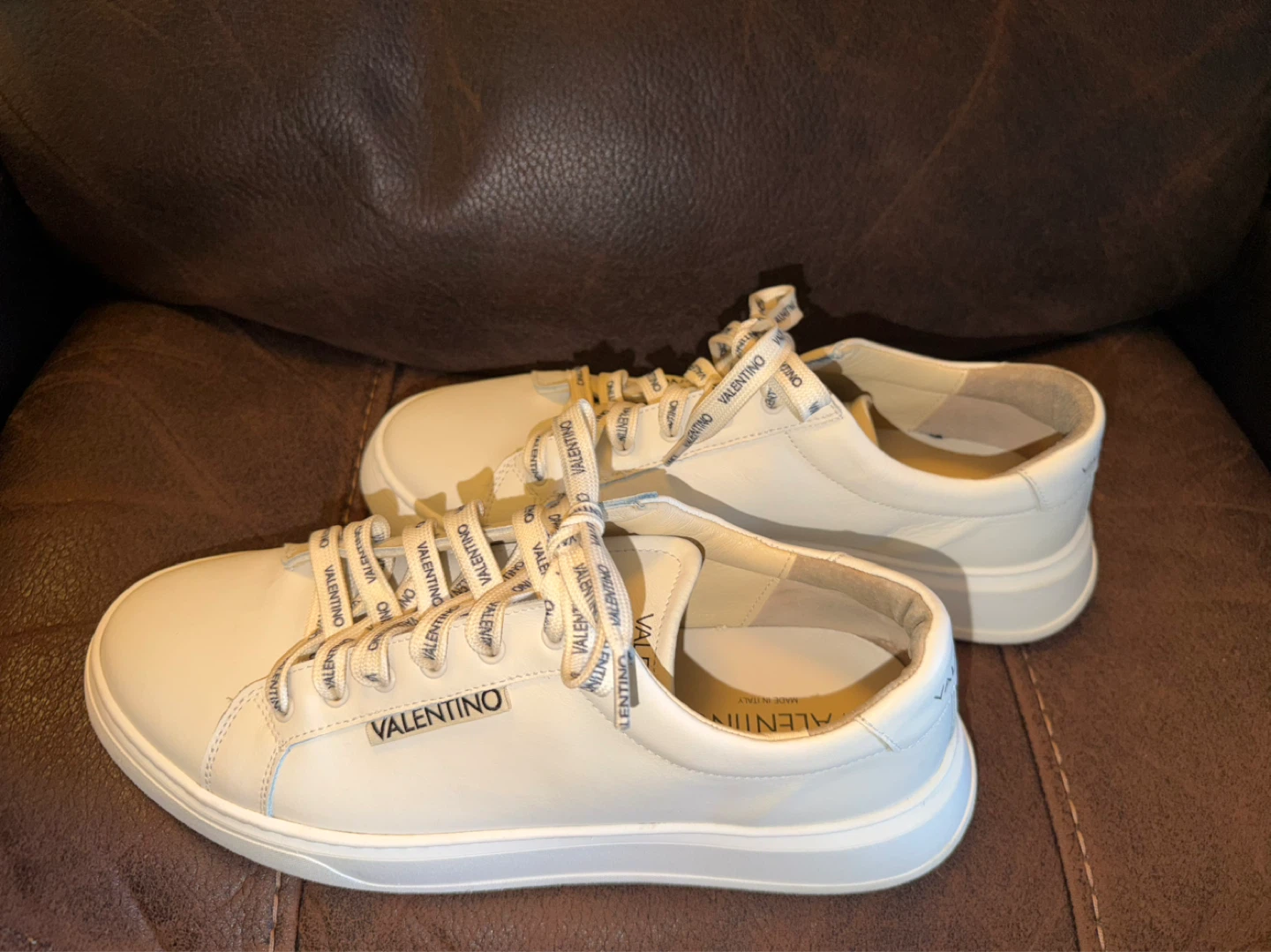 Valentino Tan Leather Sneakers - photo 2