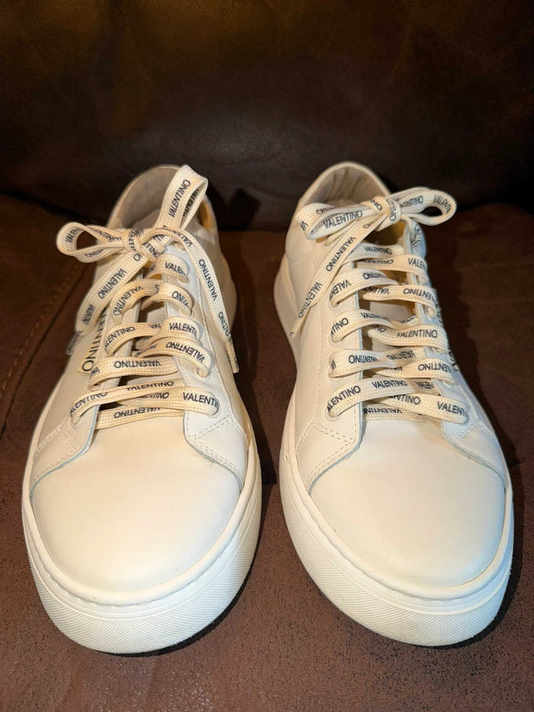 Valentino Tan Leather Sneakers - photo 3