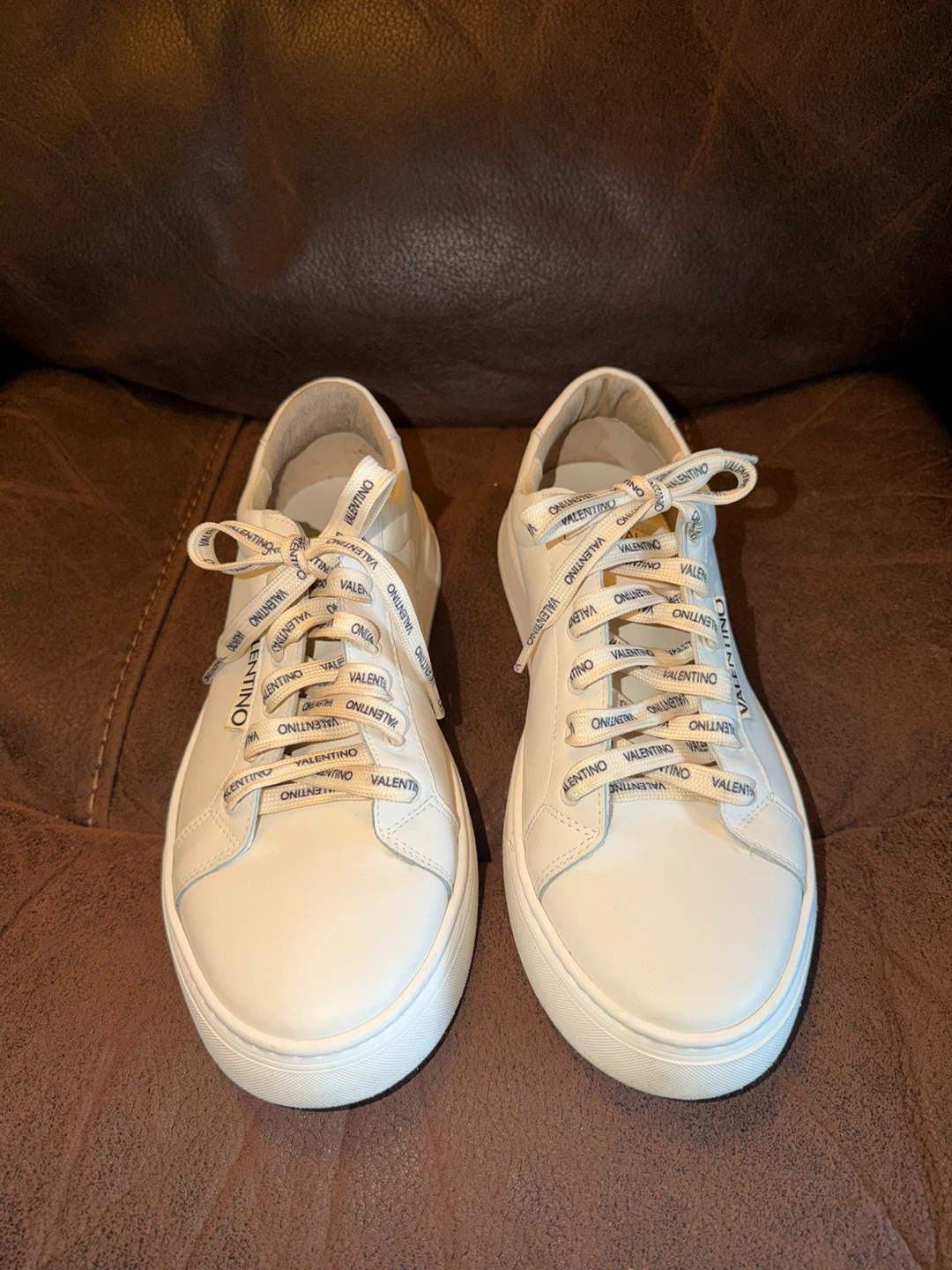 Valentino Tan Leather Sneakers - photo 4