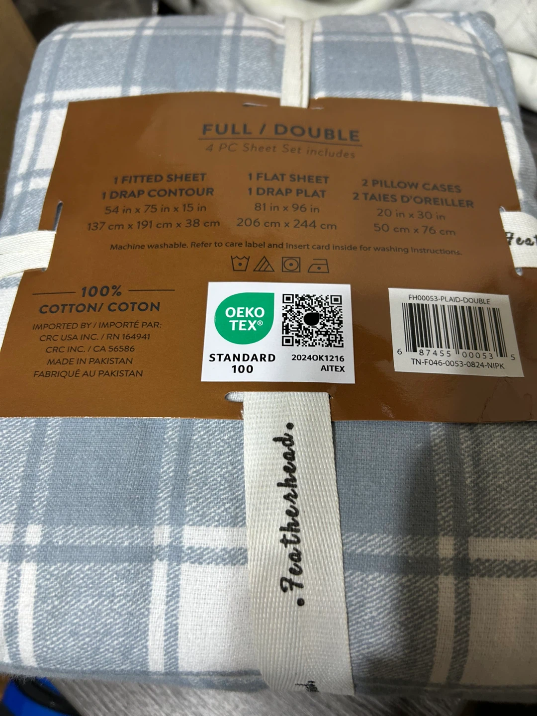 Brand New-Featherhead Cloud Flannel Sheet Set - Full/Double