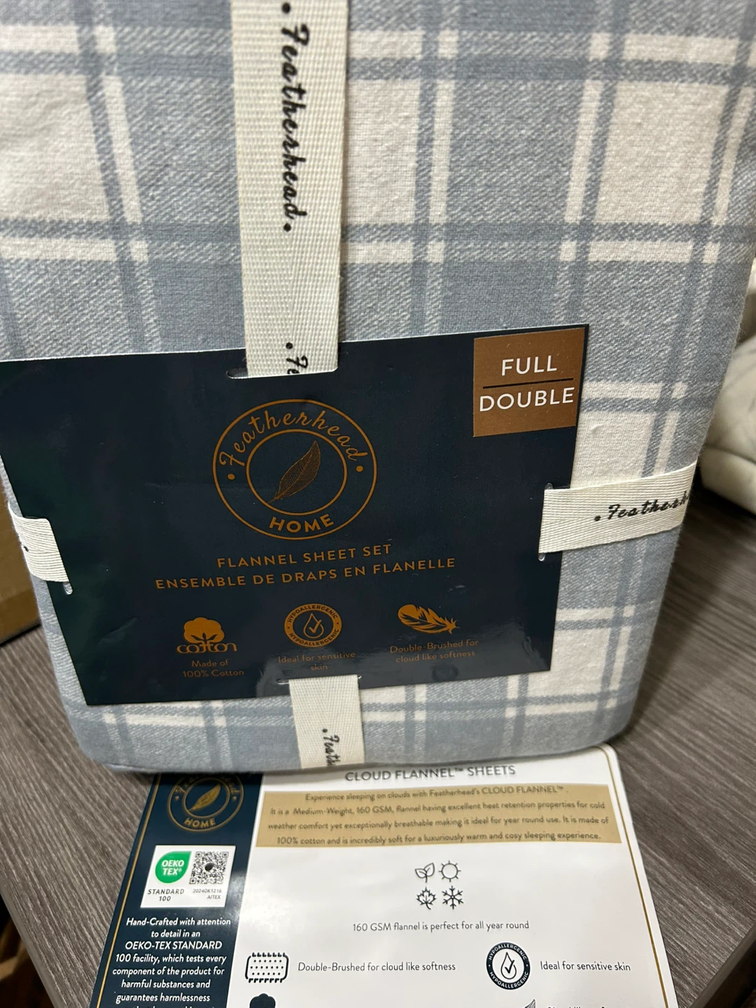 Brand New-Featherhead Cloud Flannel Sheet Set - Full/Double - photo 4